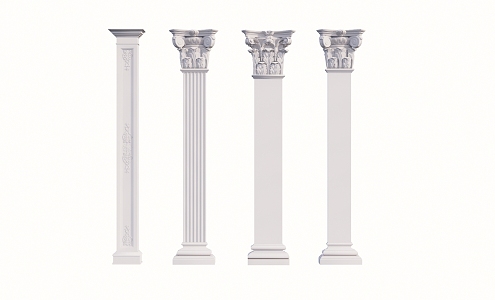 French Roman Column Component Column 3d model