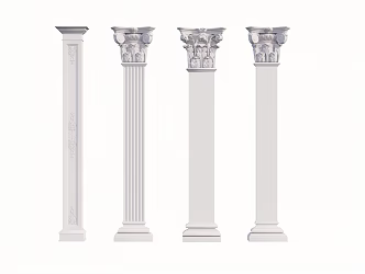 French Roman Column Component Column 3d model