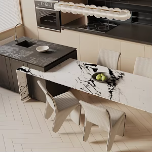 Modern dining table 3d model