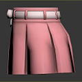 Pink Skirt Shaped Daily Life Product With Bow Belt And Pleated Design