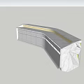 Modern reception desk imitation Macau Zaha Hotel reception desk 3d model