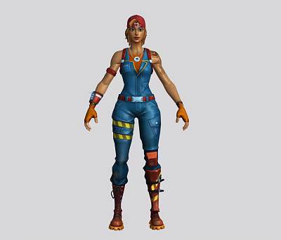 Modern Game Character Cartoon Woman 3d model Modern Game Character Cartoon Woman 3d model