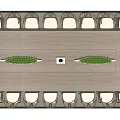 Modern Wooden Conference Table With Surrounding Chairs And Green Plant Decor