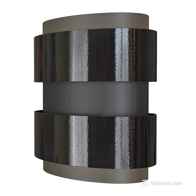 Modern Metallic Wall Sconce With Sleek Ring Design And Glossy Finish 3d model
