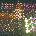Butterfly Flower Shaped Decorative Lights With Colorful LED For Outdoor Lawn Illumination
