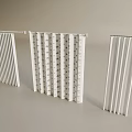 White Window Blinds With Folding Design And Vertical Slats For Home Decor