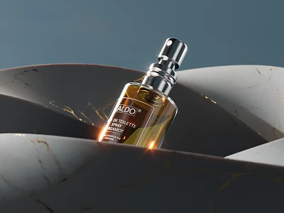 Shiseido Ultimune Power Infusing Concentrate Serum for Hydrating Revitalizing Skin Care on Elegant Marble Surface 3d model
