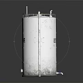 Stainless Steel Cylindrical Industrial Tank With Martine Brand And Piping Structure