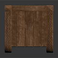 Traditional Wooden Leisure Chair with Carved Backrest Armrest and Solid Wood Design