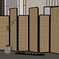 New Chinese Style Screen Partition 3d model