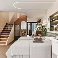 Elegant Beauty Hair Salon Interior With Comfortable Chairs Workstations And Stylish Lighting