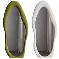 Stylish Organic Shaped Mirrors in Gray and Blue for Modern Home Decor