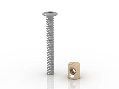 Durable Metal Screw And Nut Hardware Tools For Construction Projects 3d model