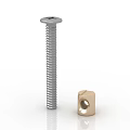 Durable Metal Screw And Nut Hardware Tools For Construction Projects 3d model