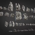 Wooden And Stone Decorative Materials Featuring Natural Textures And Various Shapes For Design