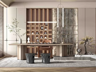 New Chinese Tea Room 3d model