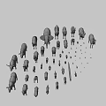 Assorted Animal Figures Collection Including Camels Elephants Sheep and More on Blue Background