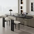 Modern Desk Computer Desk Large Board Table Horizontal Hall Table 3d model