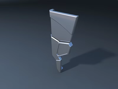 Modern Metal Display Shelf with Geometric Design and Sturdy Support Structure 3d model
