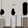 Modern table basin column basin faucet wash basin 3d model