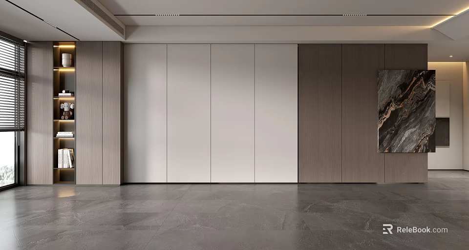 Modern Elegant Sofa Background Wall With Minimalist Panels And Stylish Design 3d model 