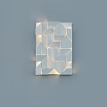 Modern Minimalist Wall Lamp With Geometric White Square Design And Soft Light Glow