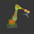 Orange Industrial Robotic Arm Machinery Equipment for Automated Manufacturing Processes