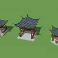 Chinese style pavilion landscape pavilion 3d model