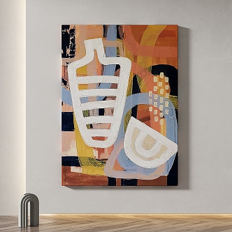 Simple abstract decorative painting 3d model