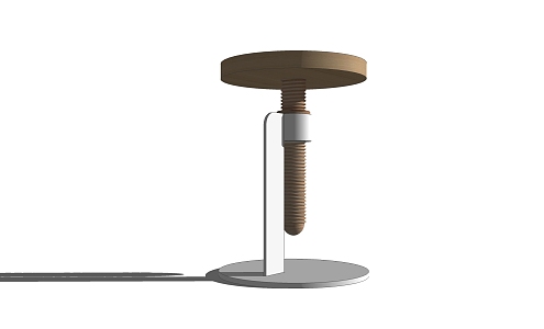 Modern bar stool advanced seat 3d model