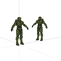 Virtual character humanoid robot 3d model
