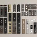 Elevator button Elevator button Floor display Elevator screen 3d model