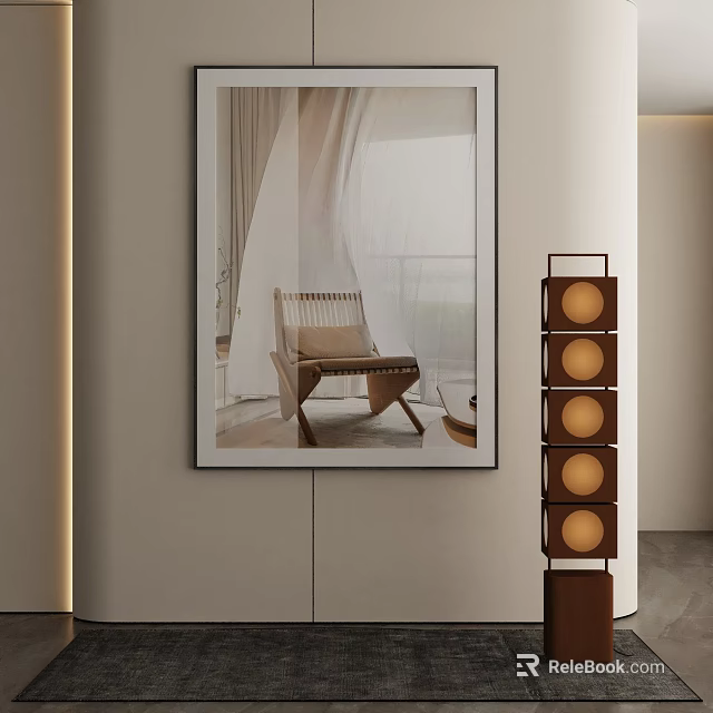 Elegant Modern Floor Lamp With Stacked Circular Lights For Minimalist Interior Decor 3d model