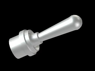 Other Silver Metal Part With Smooth Surface And Cylindrical Handle Design 3d model