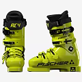 Bright Yellow Fischer RC4 Podium 150 Ski Boots for Alpine Skiing