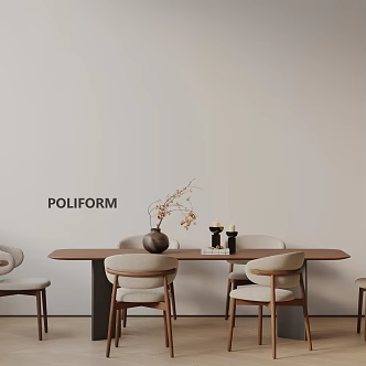 Modern table combination 3d model
