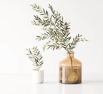 Modern Vase Flower Art 3d model