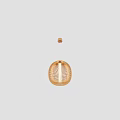 Gold Spherical Chandeliers With Striped Design Illuminated Modern Decorative Lighting