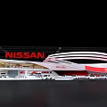 Nissan Dongfeng Exhibition Booth With Modern Red White Design And Car Displays