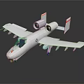 Modern White Passenger Airplane With Twin Engines Red Wing Markers And Landing Gear