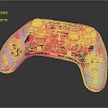 Transparent Nintendo Switch Game Controller Featuring LED Indicators As Modern Entertainment Device