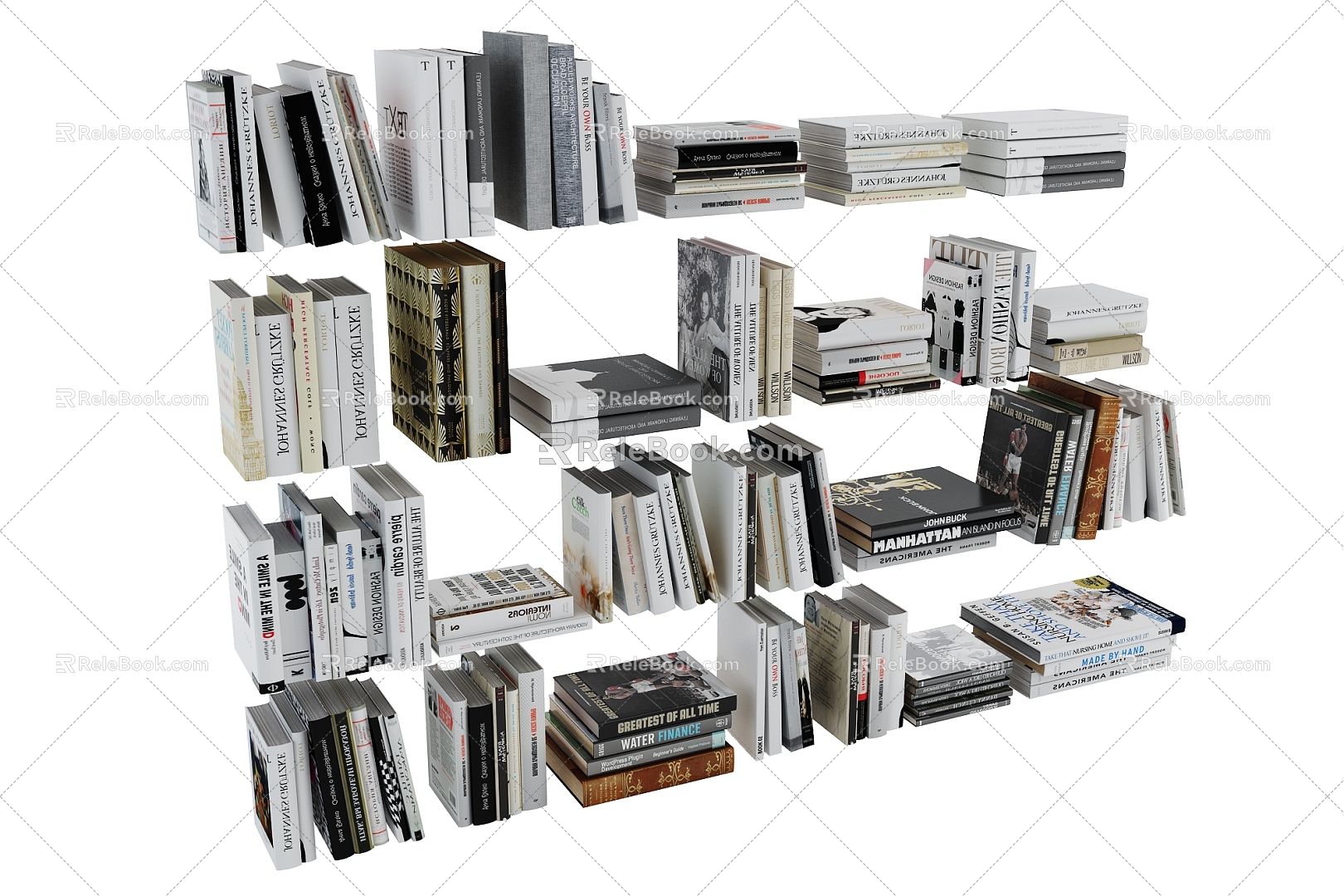 Modern Books Books 3d model