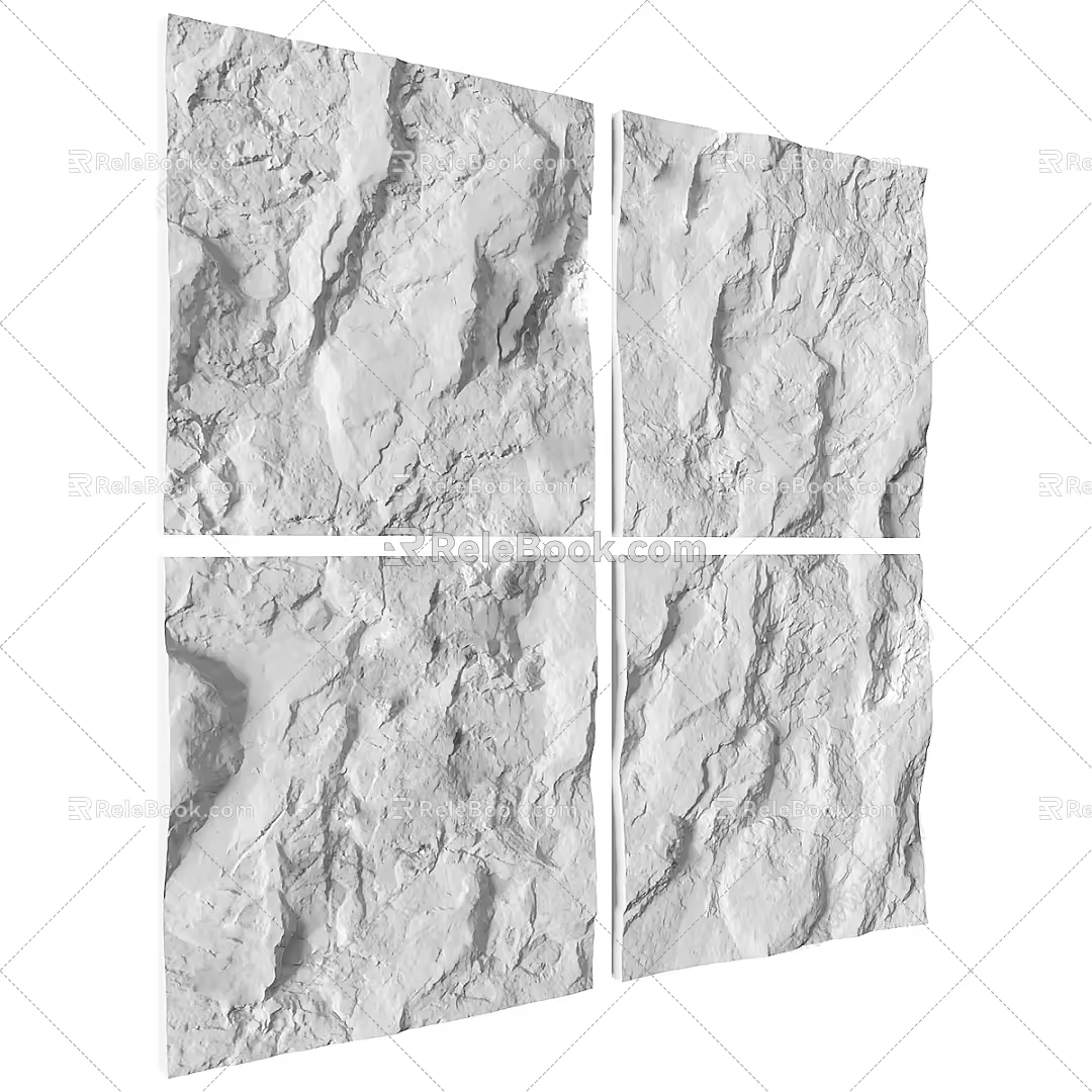 rubble background wall 3d model