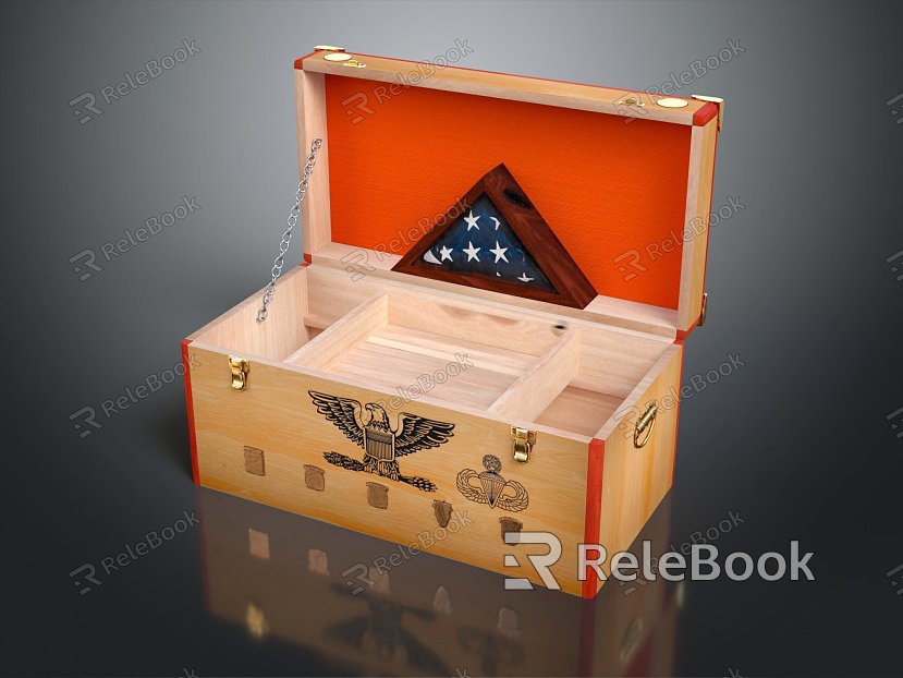 Modern Box Wooden Box Gift Box Gift Box model