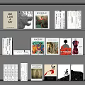 Books and Magazines Displayed on Shelves with Diverse Cover Designs and Art Literary Themes
