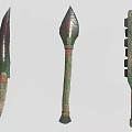Retro Maya Weapons Maya Civilization 3d model
