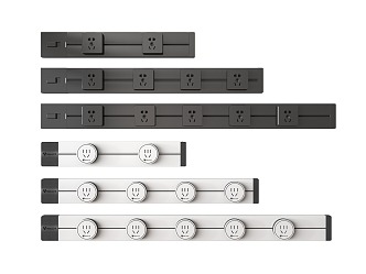 Modern Socket Rail Socket Mobile Socket Kitchen Socket 3d model