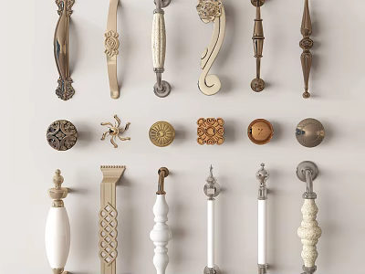 French Handle Cabinet Door Handle Door Handle 3d model
