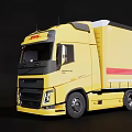 Container Truck FedEx Container Truck 3d model