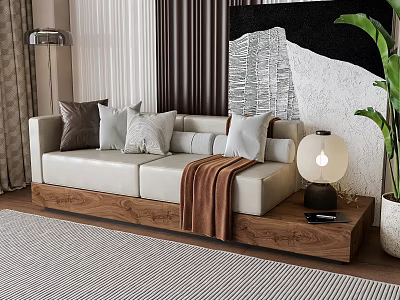 Wind double sofa 3d model